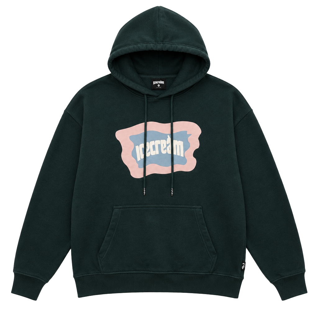 ICECREAM Display Graphic Hoodie Size XL Black 1