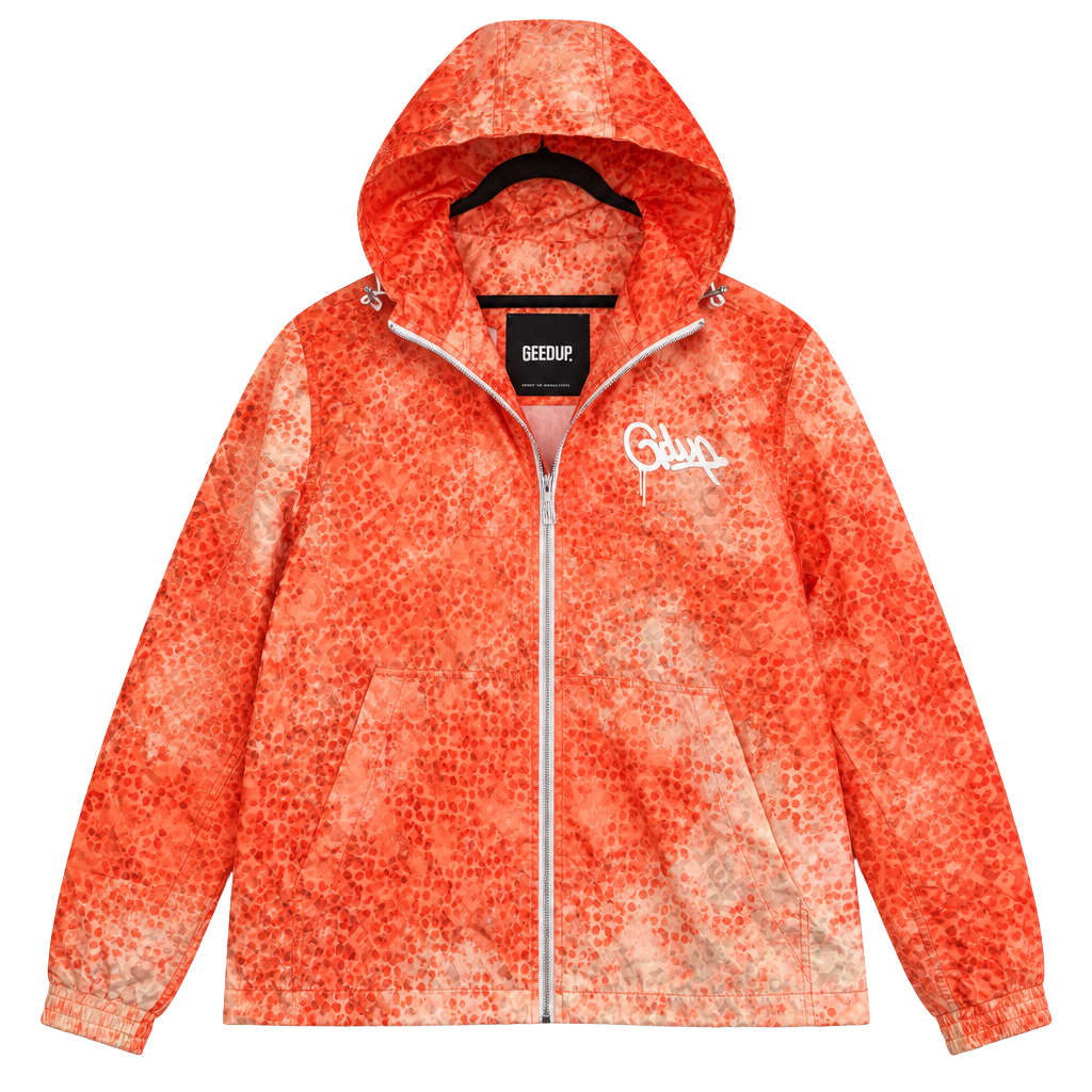 Geedup Orange Windbreaker Jacket 1
