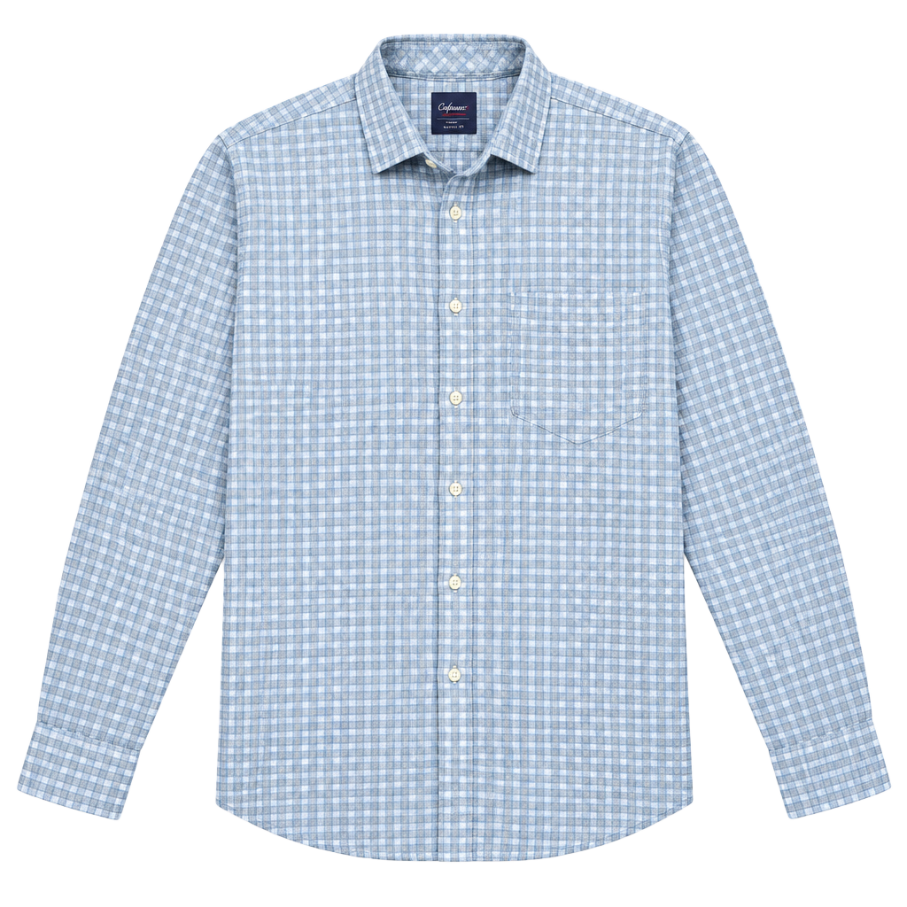 Johannie-O Performance Blue Plaid Button Down Shirt X-Large 1