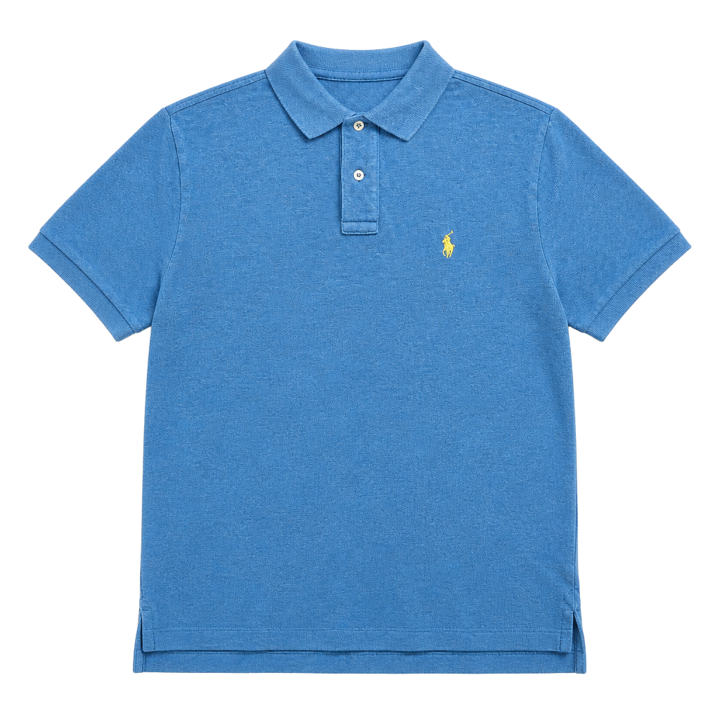 Polo Ralph Lauren Custom Fit Blue Short Sleeve Polo Shirt Men's Medium 1