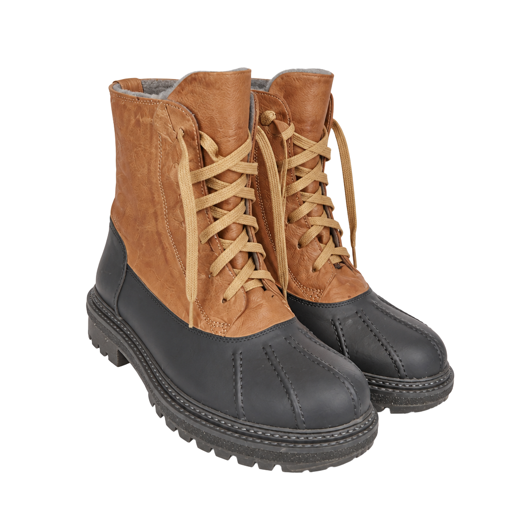 Harkcraft Leather Duck Boots Shearling Lined Mens Size 10.5/11 1