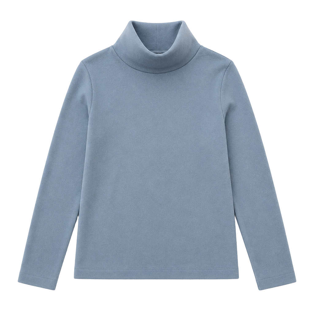Dudley Stephens Cobble Hill Turtleneck Vello Fleece Ice Blue Size S 1