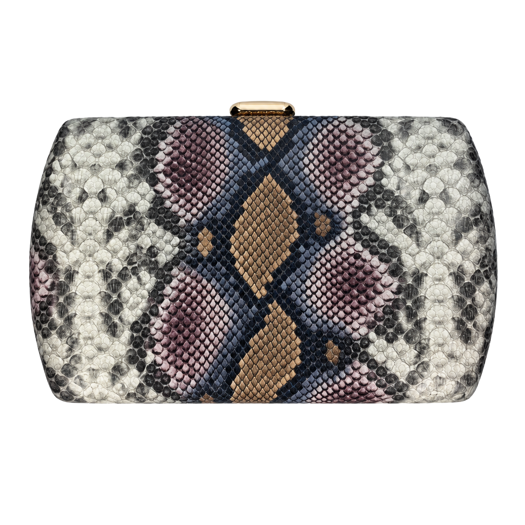 Urban Expressions Emilia Snake Clutch Multicolor Vegan Leather 1