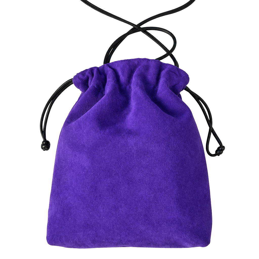 Avanté Suede Drawstring Crossbody Bag Purple 1