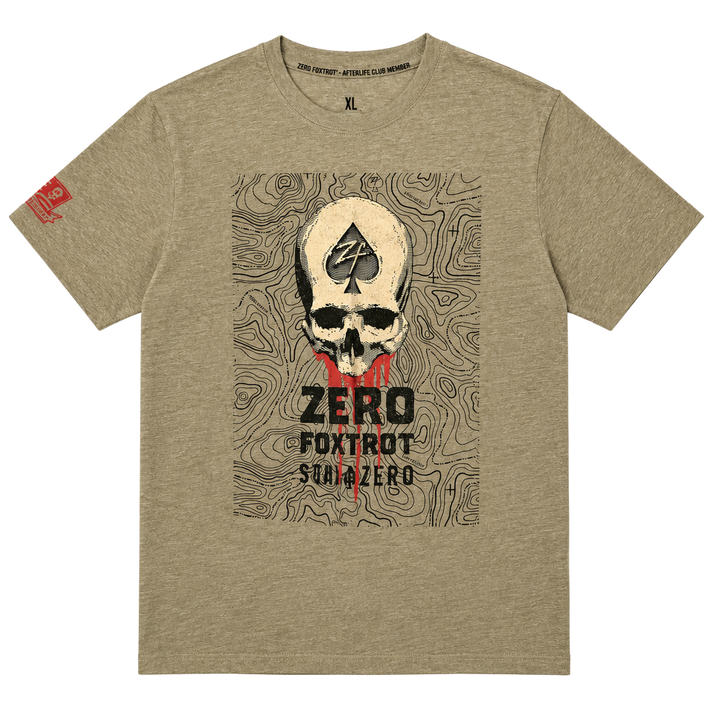 Zero Foxtrot Bleeding Alc T-Shirt, Size XL, Heather Gray Graphic Tee 1