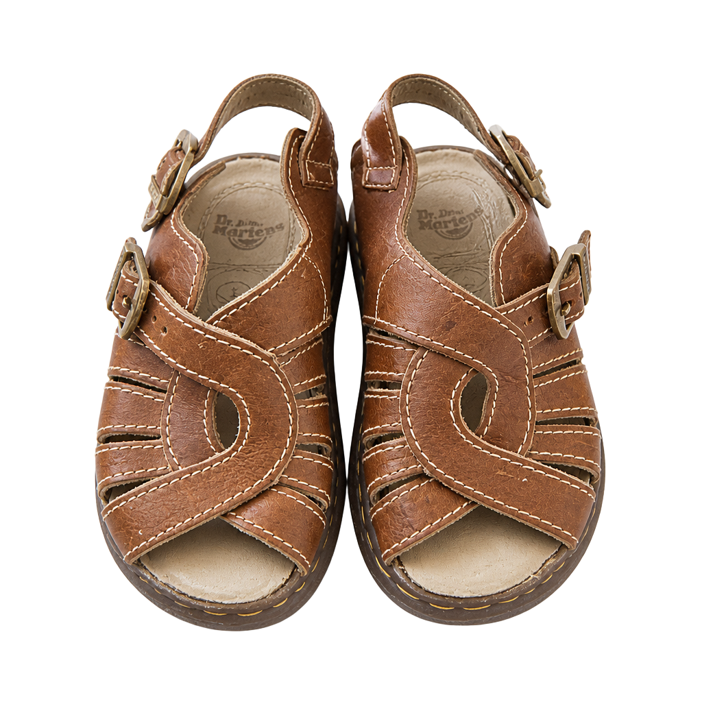 Dr. Martens Vintage Brown Leather Fisherman Sandals Size UK 5 1