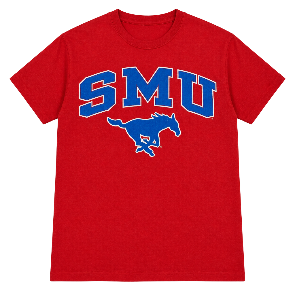 Fanatics SMU Mustangs T-Shirt Size S Red Cotton 1