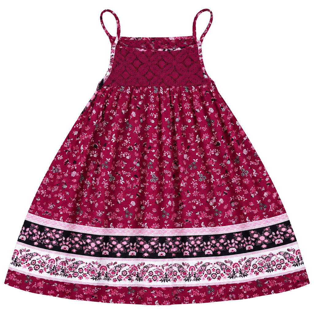 Crave Fame Floral Tank Top Size XL Burgundy Lace Trim Spaghetti Strap 1