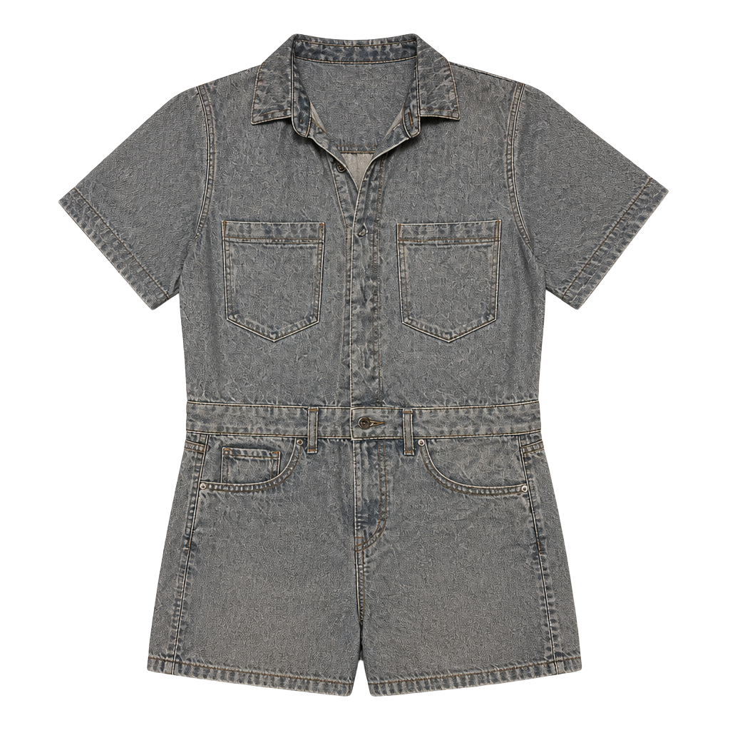Rag & Bone Liquid Miramar Denim Short Dress Romper Size XS 1