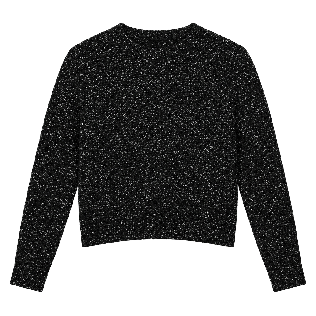 Acne Ruth Twist Sweater Size XS Black Marled Wool Mohair 1