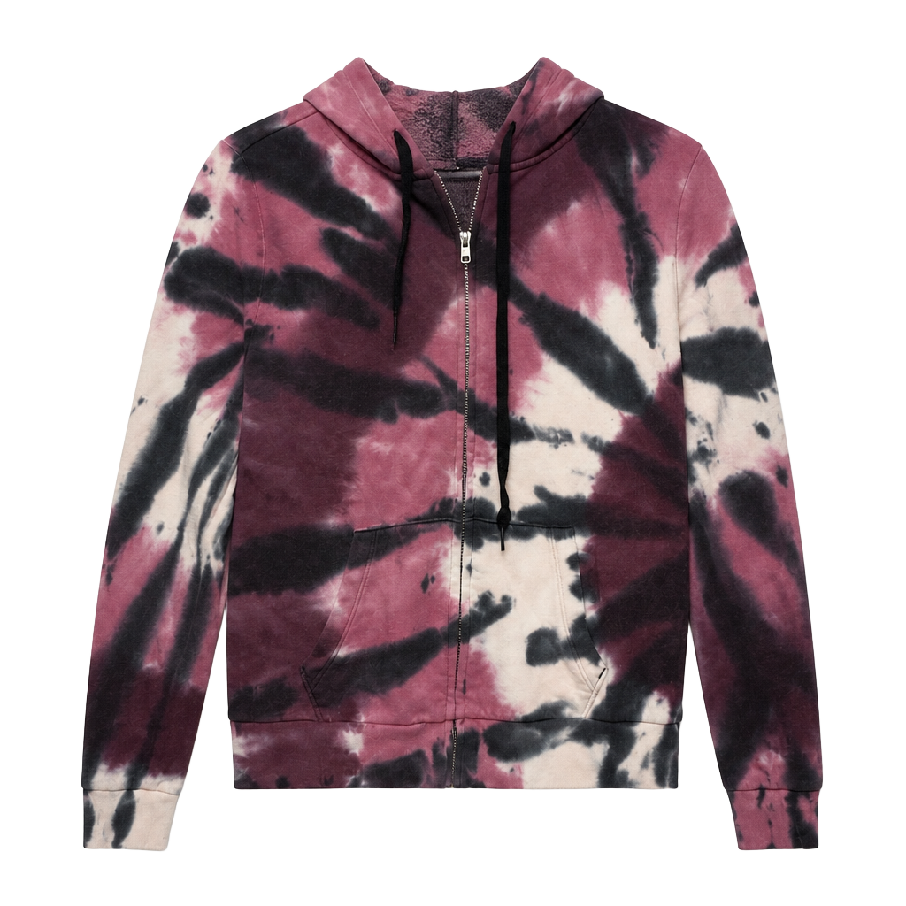 Victoria's Secret PINK Tie-Dye Full-Zip Hoodie with Sleeve Logo Y2K 1