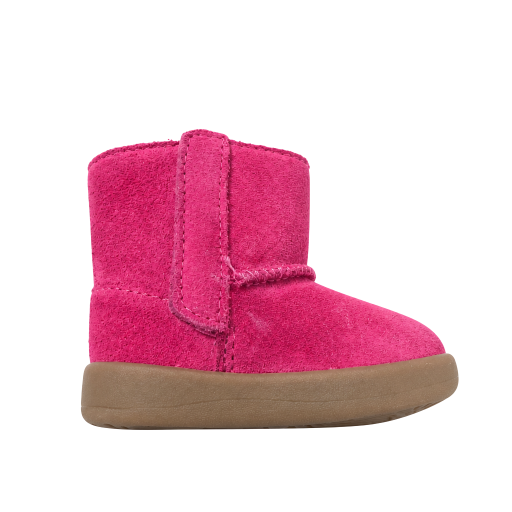 UGG Keelan Baby Girl Pink Suede Fur Lined Boots Size 0/1 1