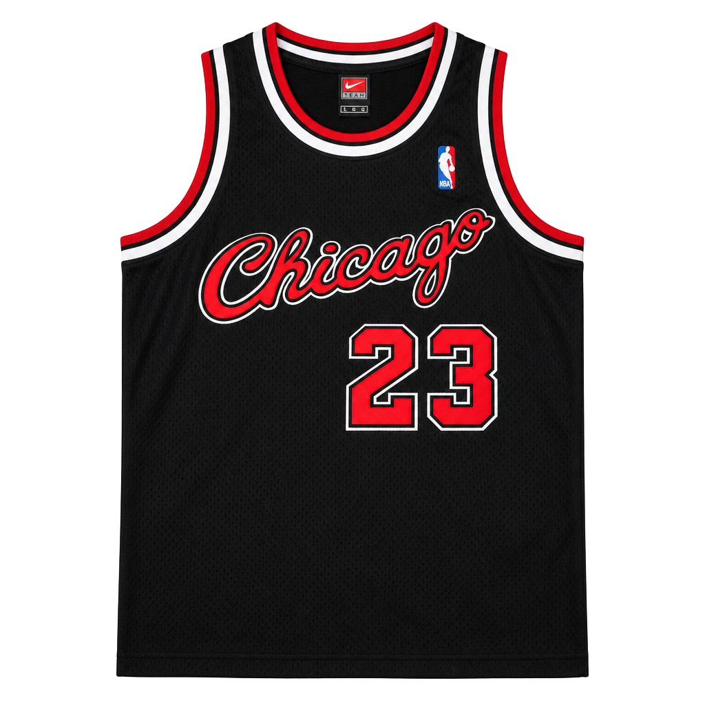 Nike Jordan Chicago Bulls 23 Jersey Size XL Black Satin 1