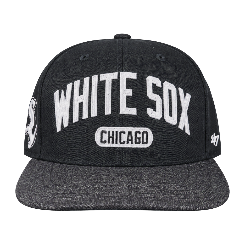 Pro Standard Chicago White Sox Corduroy Strapback Hat Black 1