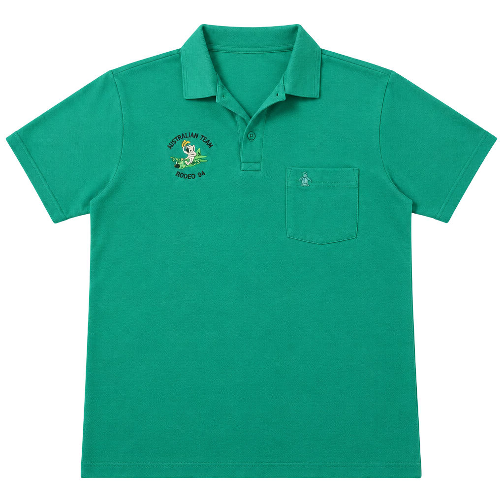 Original Penguin Polo Size 18 / 100 CM Green Australian Team Rodeo 94 1