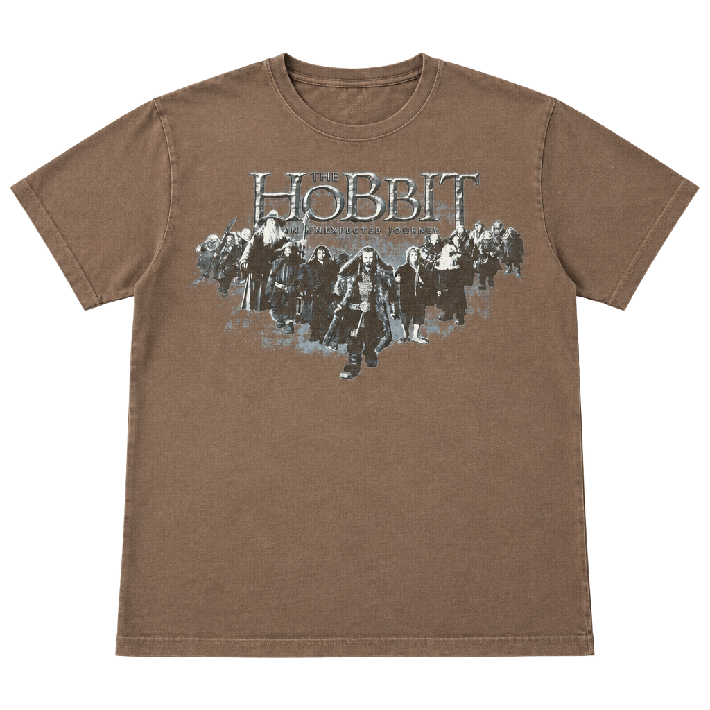 The Hobbit An Unexpected Journey T-Shirt Size M Gray Movie Graphic 1