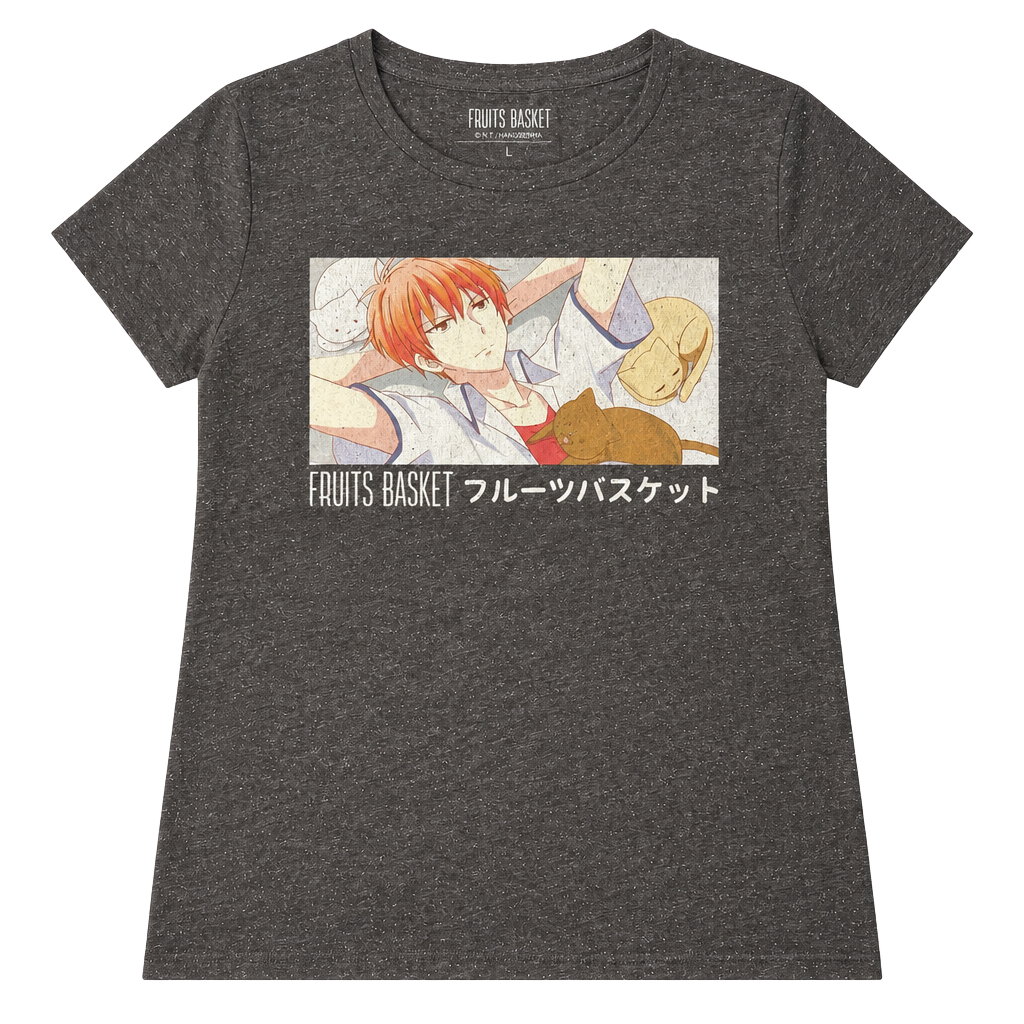 Fruits Basket Funimation Anime T-Shirt Size L Gray Kyo Sohma 1