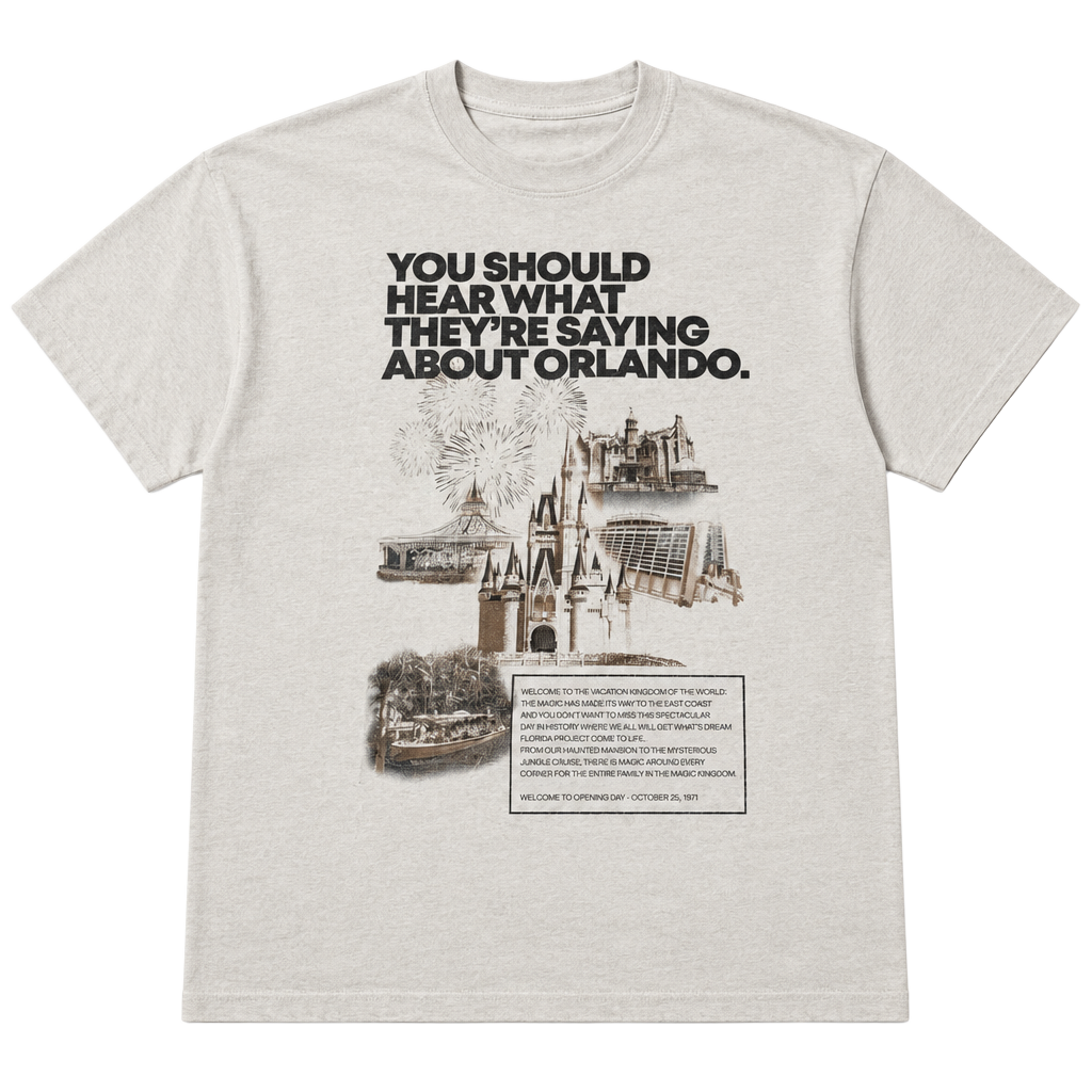 Los Angeles Apparel Disney Orlando T-Shirt Size XL White Graphic Tee 1