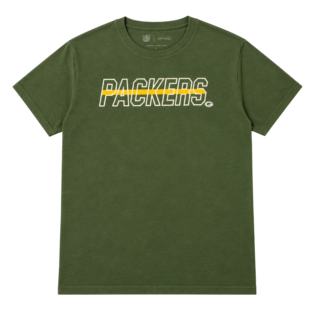 NFL Team Apparel Green Bay Packers T-Shirt Size L Green 1
