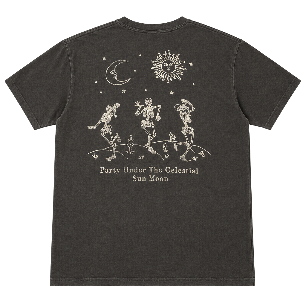 Call Your Mother Party Under The Celestial Sun Moon T-Shirt large black 1