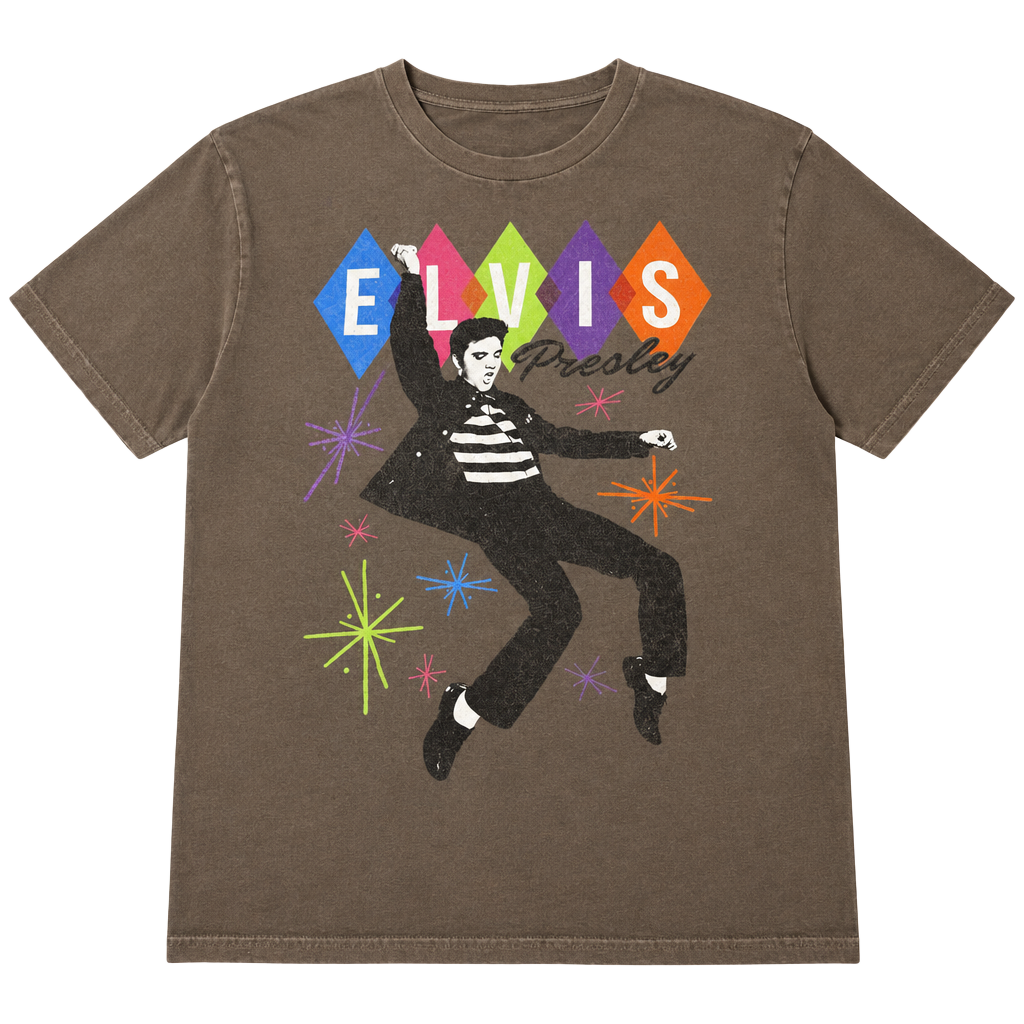 Port & Company Elvis Presley T-Shirt Size L Gray Graphic Tee 1