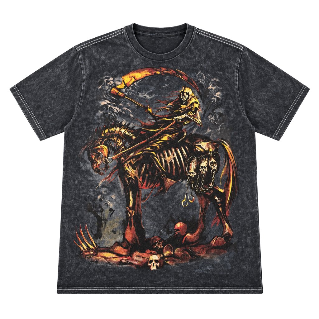 Vintage Delta Pro Weight Grim Reaper Graphic T-Shirt Size M Black 1