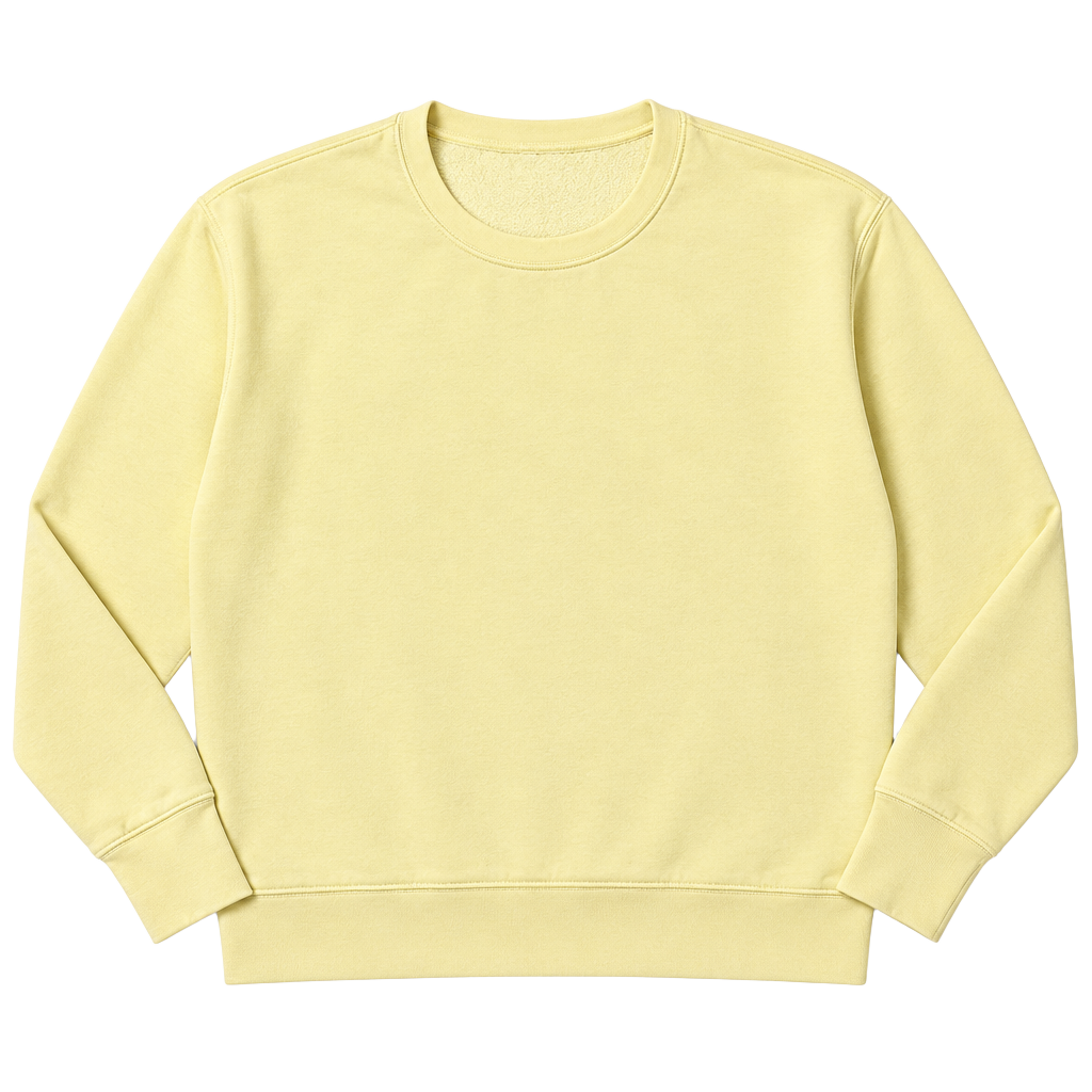 Vintage Akwa Crewneck Sweatshirt Yellow Made in U.S.A. 1