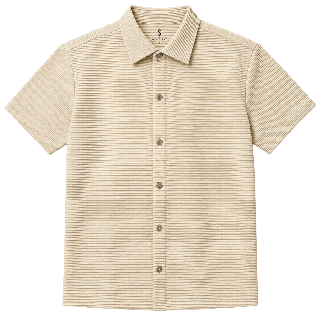 Perry Ellis Big & Tall Ribbed Jacquard Button-Front Polo Shirt ..., 1