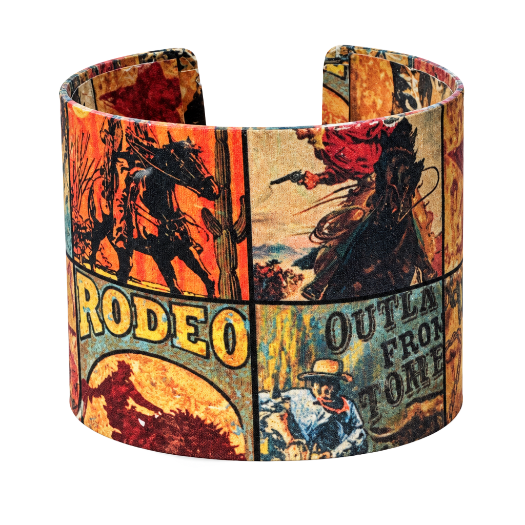 Western Cowboy Movie Bracelet Bangle Cuff Texas Rodeo Gunslinger Artisan Made 1
