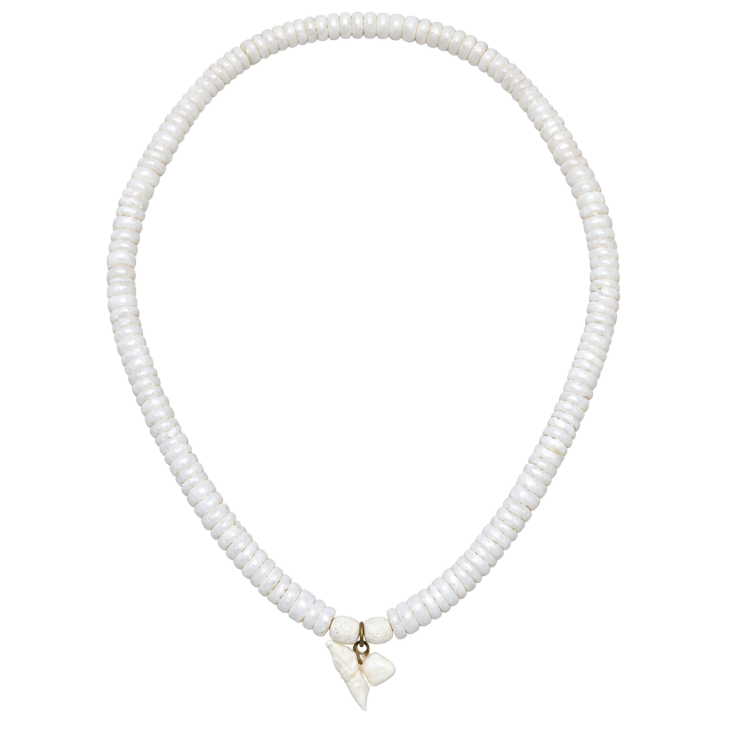 Mermaid Heishi Puka Shell Necklace-set Beach Wedding VTG Estate Shark Tooth 1