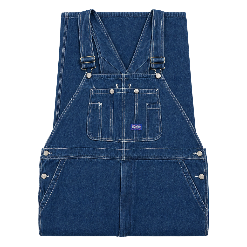 Big Smith Denim Bib Overalls Size 44x30 Blue Cotton Carpenter Workwear 1