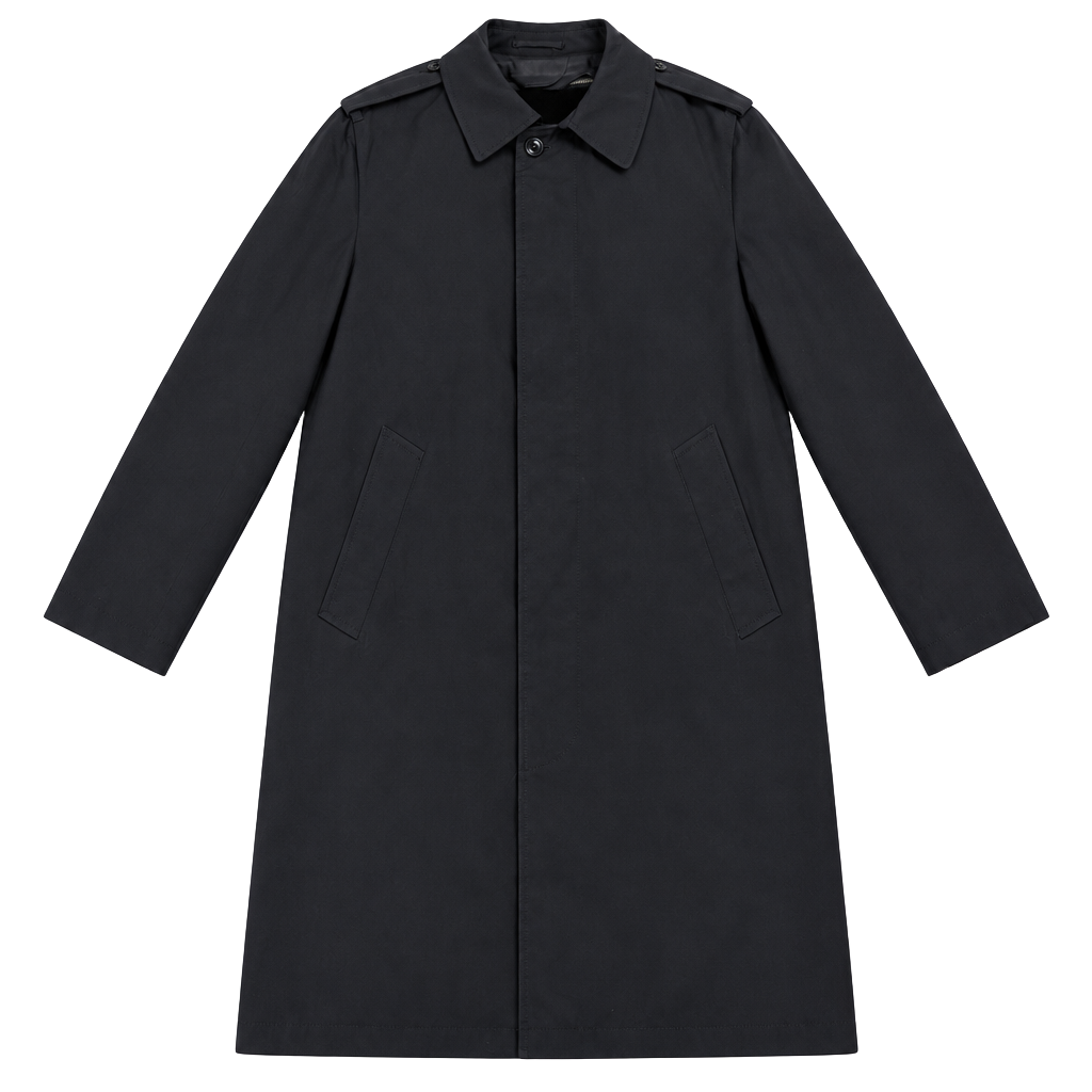 US Military Raincoat Man's Black Size 40R Removable Liner Overcoat 1