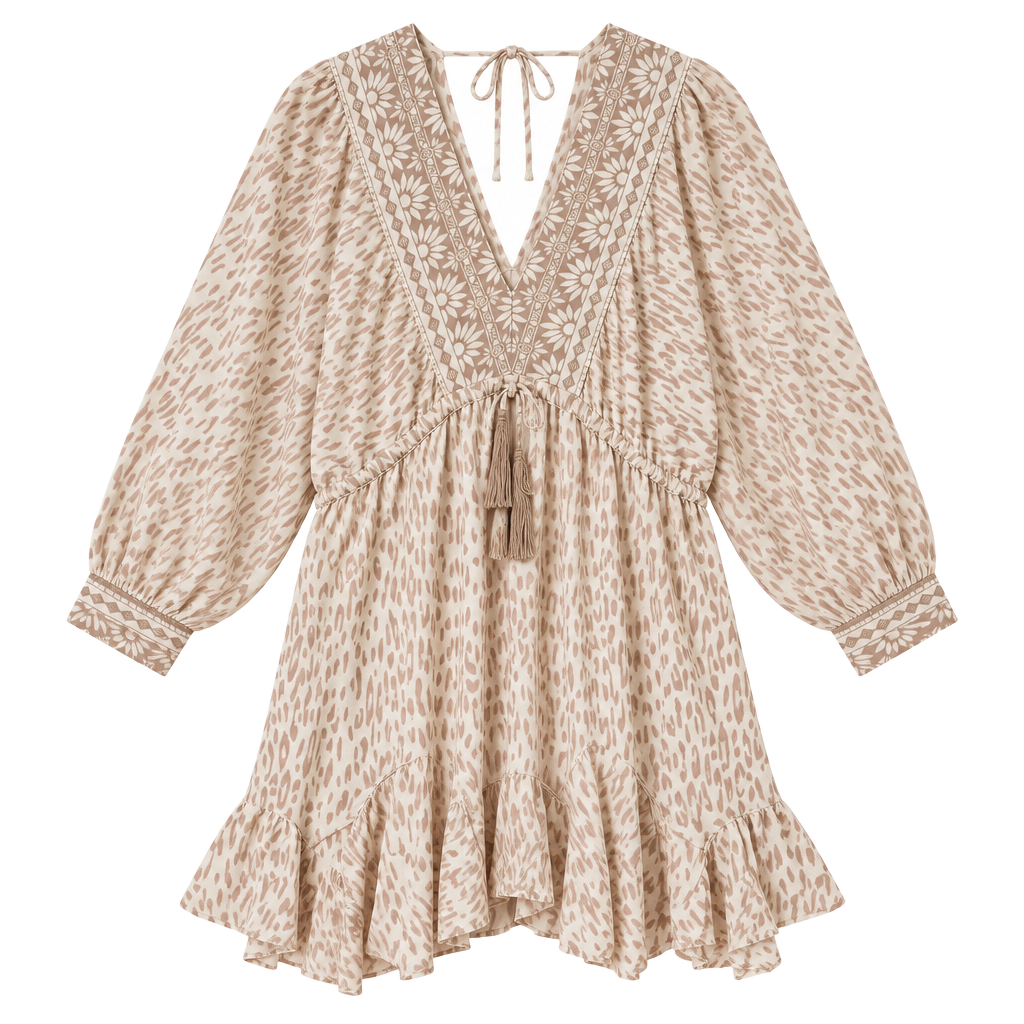 O'Neill Dress Size S Floral Tassel 295 1