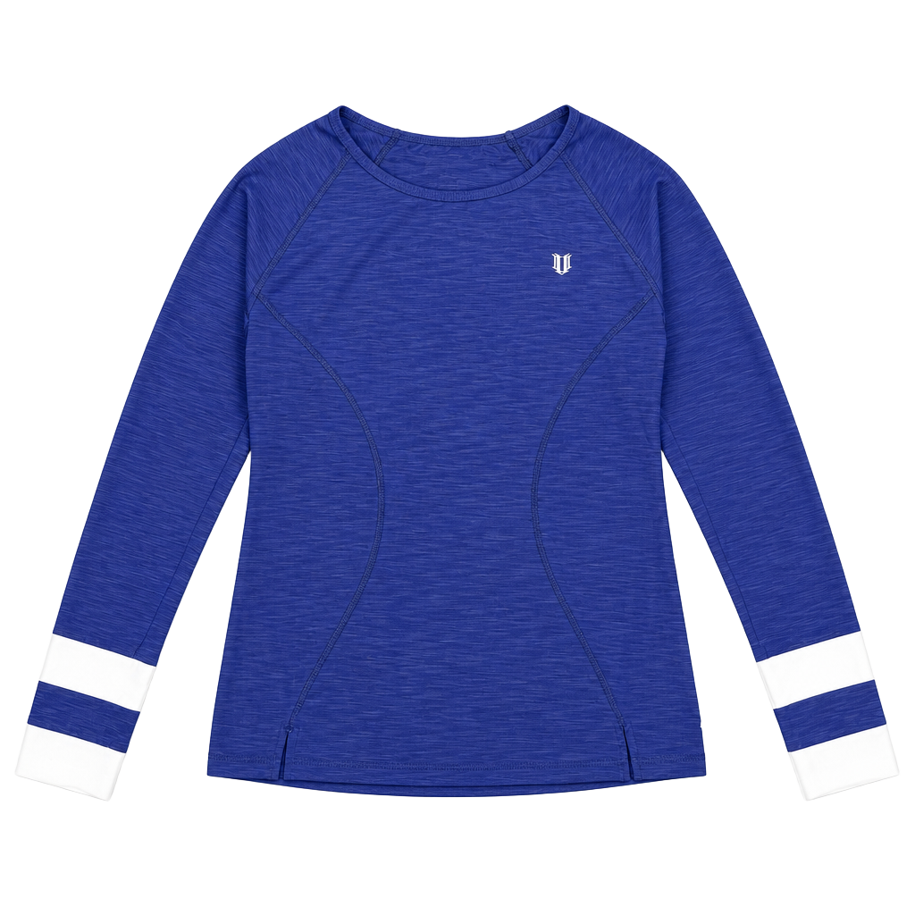 Eleven by Venus Williams Long Sleeve Athletic Shirt Blue Size S 1