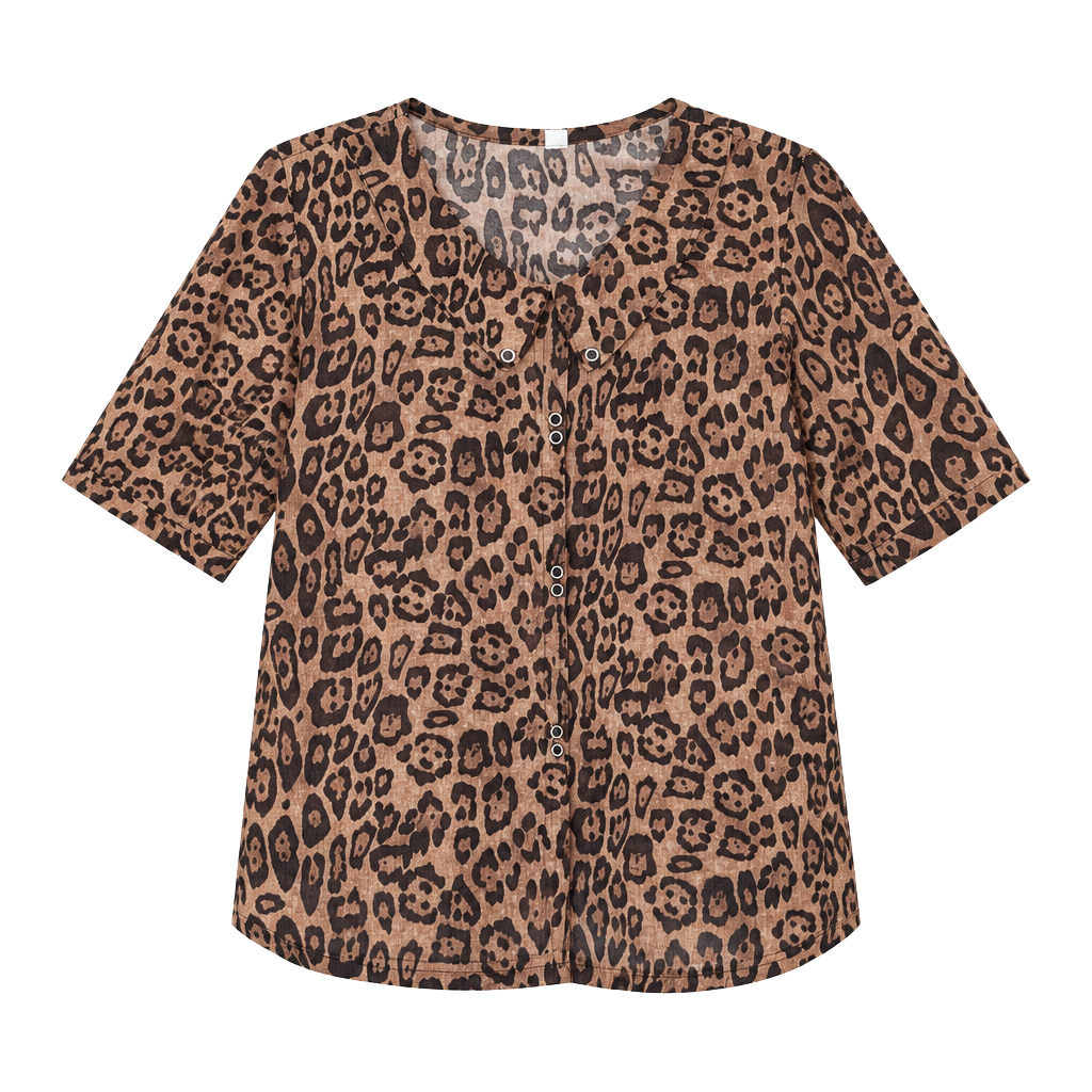 W&J Y2K style Leopard Print Blouse • Size S/M 1