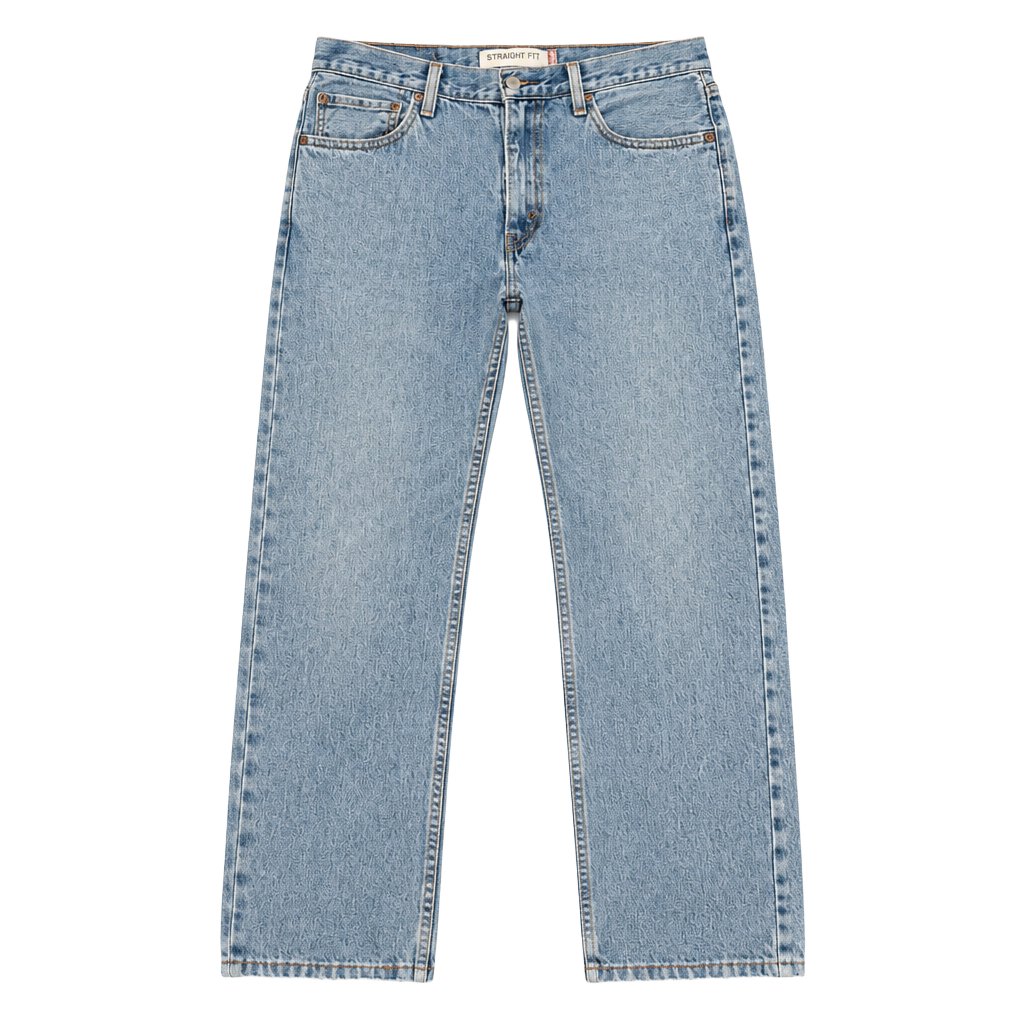 Levi's 505 Straight Fit Jeans Size Light Wash Denim 1