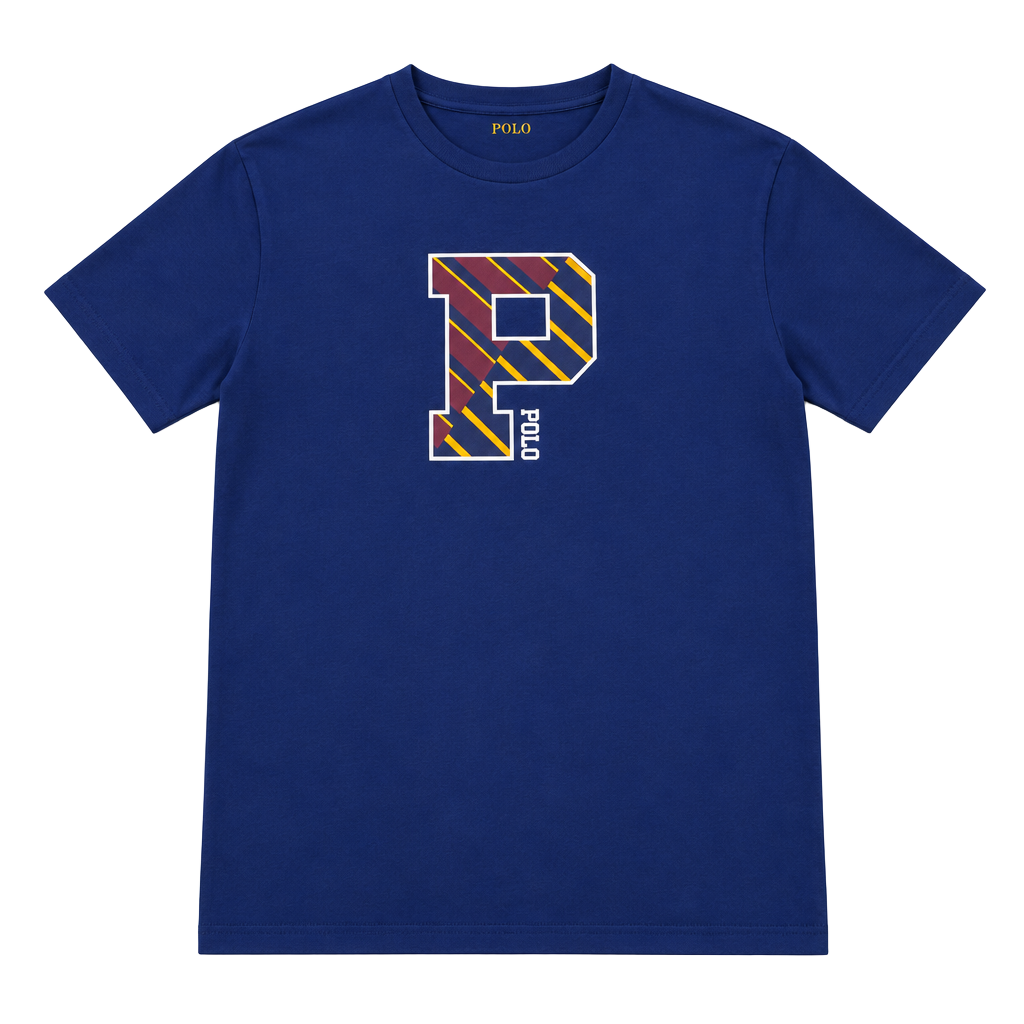 Polo Ralph Lauren Blue P-Patch Graphic T-Shirt Boys Size 18 1