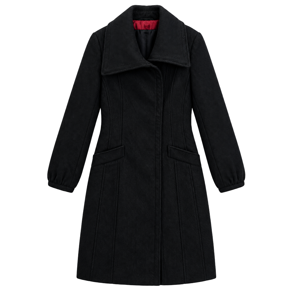 Guess Jeans Wool Blend Coat Size XS Black 1
