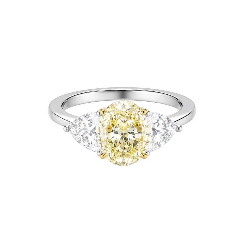 GR Luxe Oval Yellow Stone Engagement Ring 1