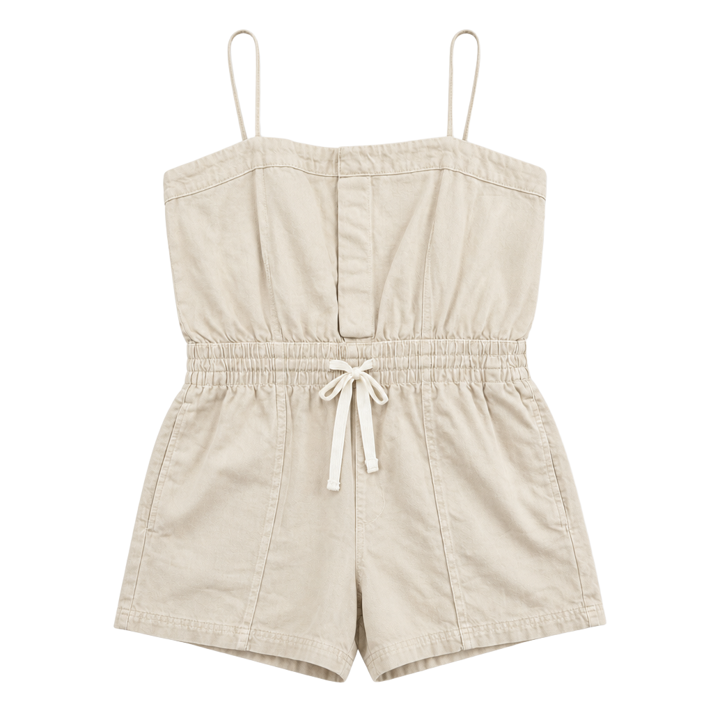 Universal Thread Women's Denim Romper Khaki Green Size XL 1