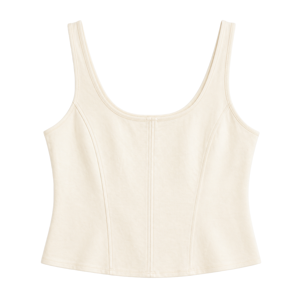A New Day Cream Corset Tank Top Size L 1