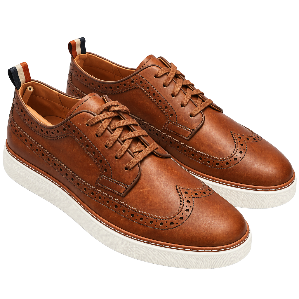 Allen Edmonds Tremont Wing Leather Sneaker - Brown Size 9D 1