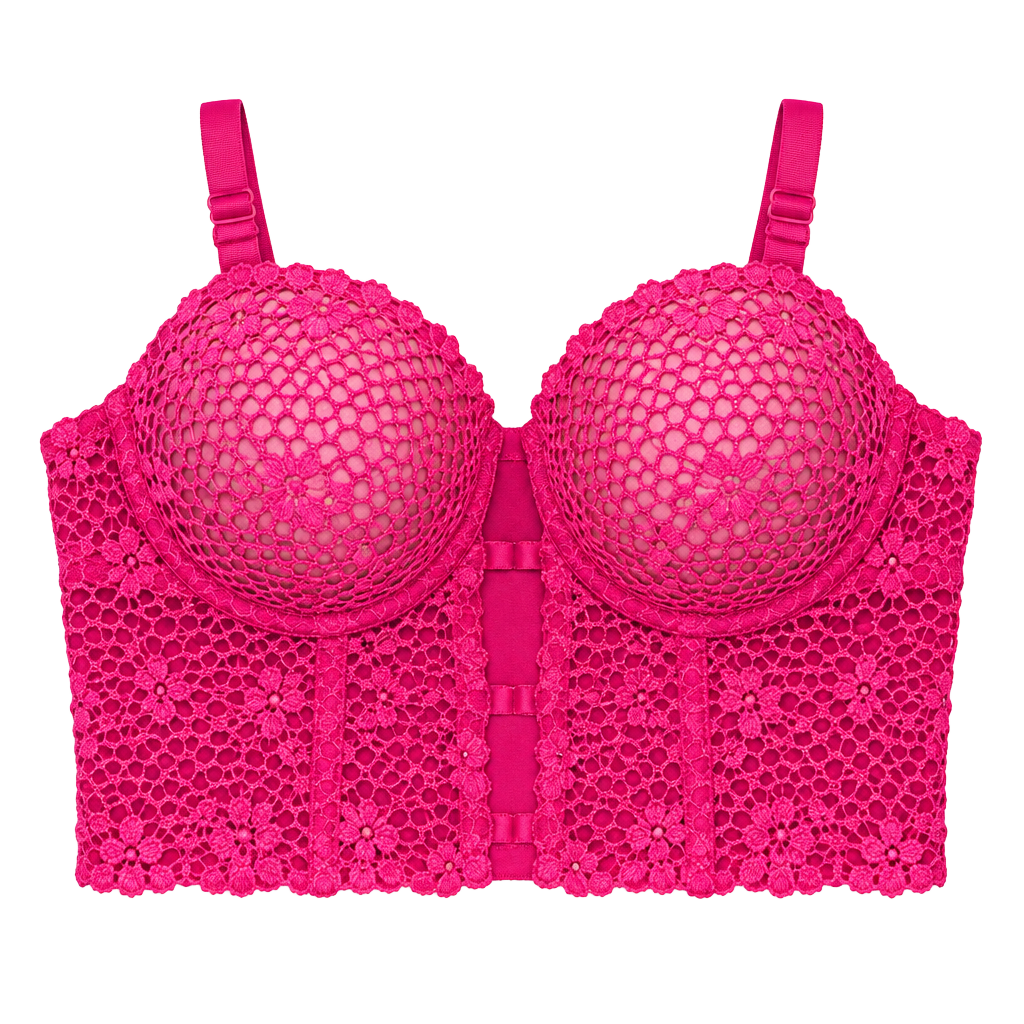 Adored By Adore Me Morgan Push Up Bra Size 34A Hot Pink 1