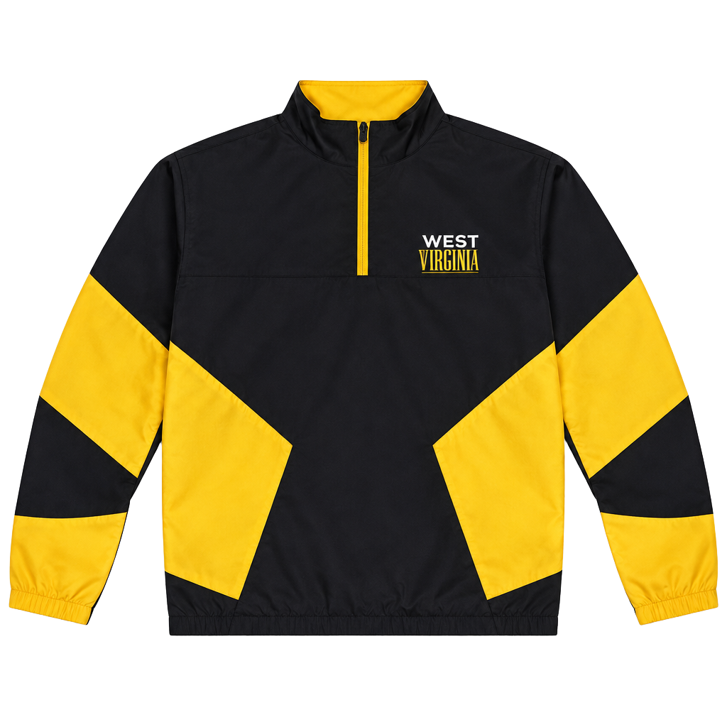 Knights Apparel West Virginia Jacket Size 2XL/2XG Navy Gold Windbreaker 1