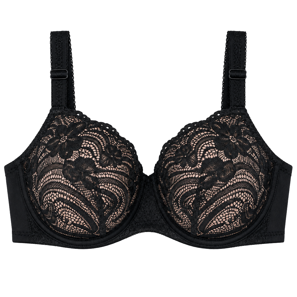 Adored By Adore Me Layla Push Up Bra Size 32B Black Lace 1