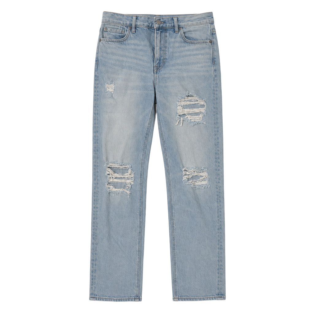 American Eagle High-Rise Next Level Stretch Distressed Mom Jeans 1