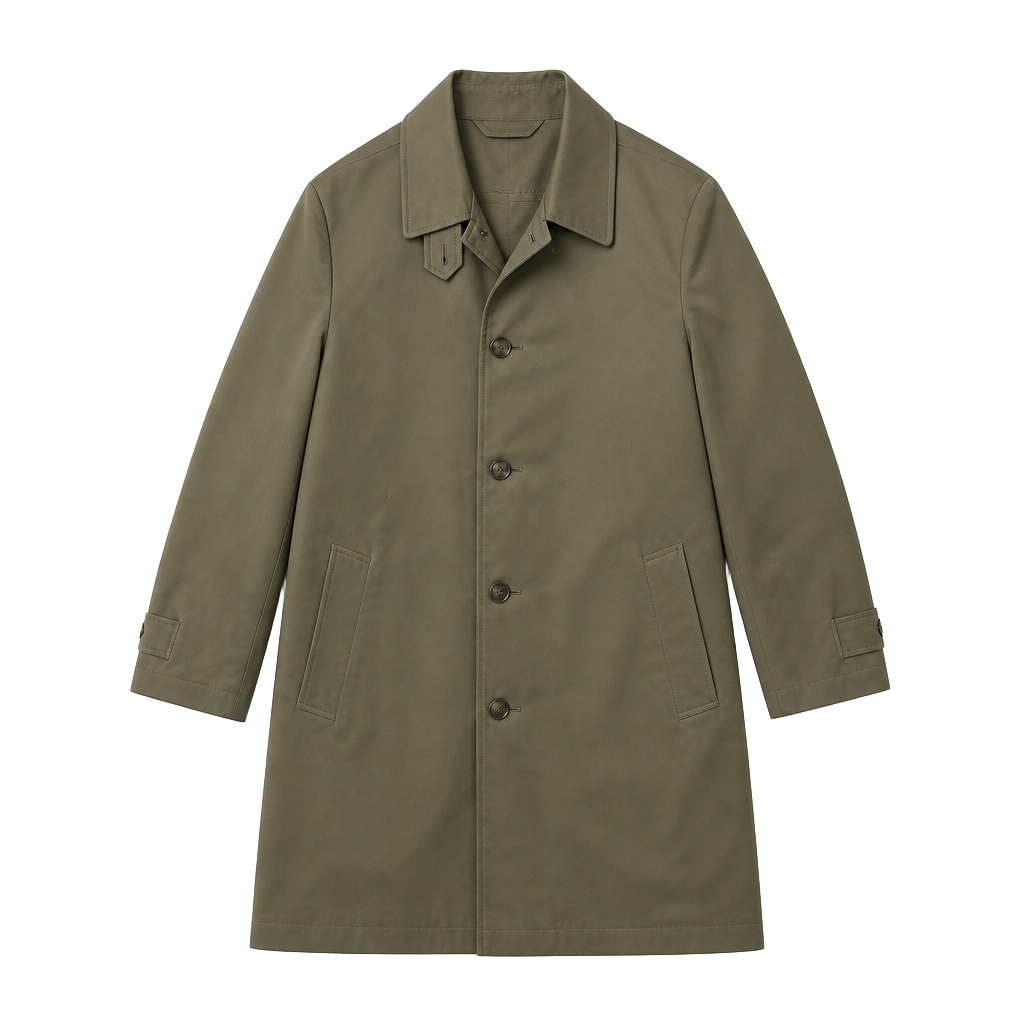 Calvin Klein Olive Green Trench Coat Size 42R 1