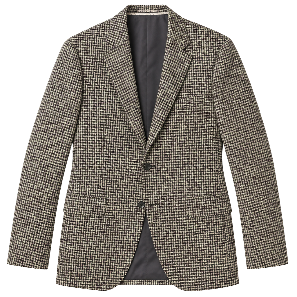 Haggar Clothing Co. Classic Fit Houndstooth Two-Button Blazer Jacket 44R 1