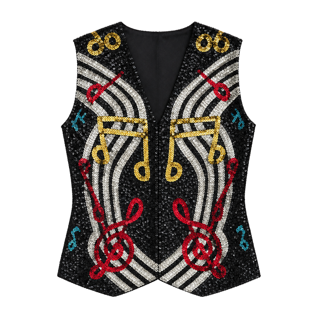 Vintage Music Note Vest 1
