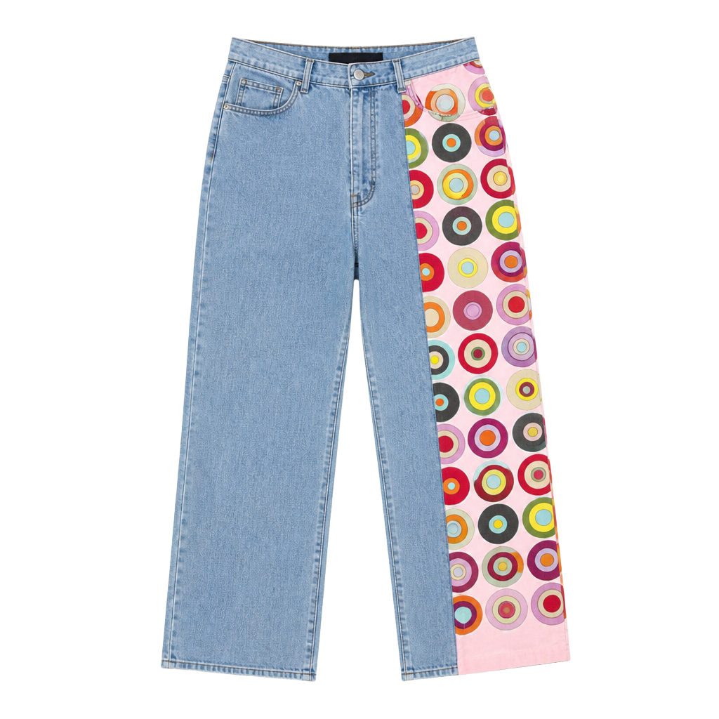 Vintage Upcycled Groovy Wide Leg Jeans 1